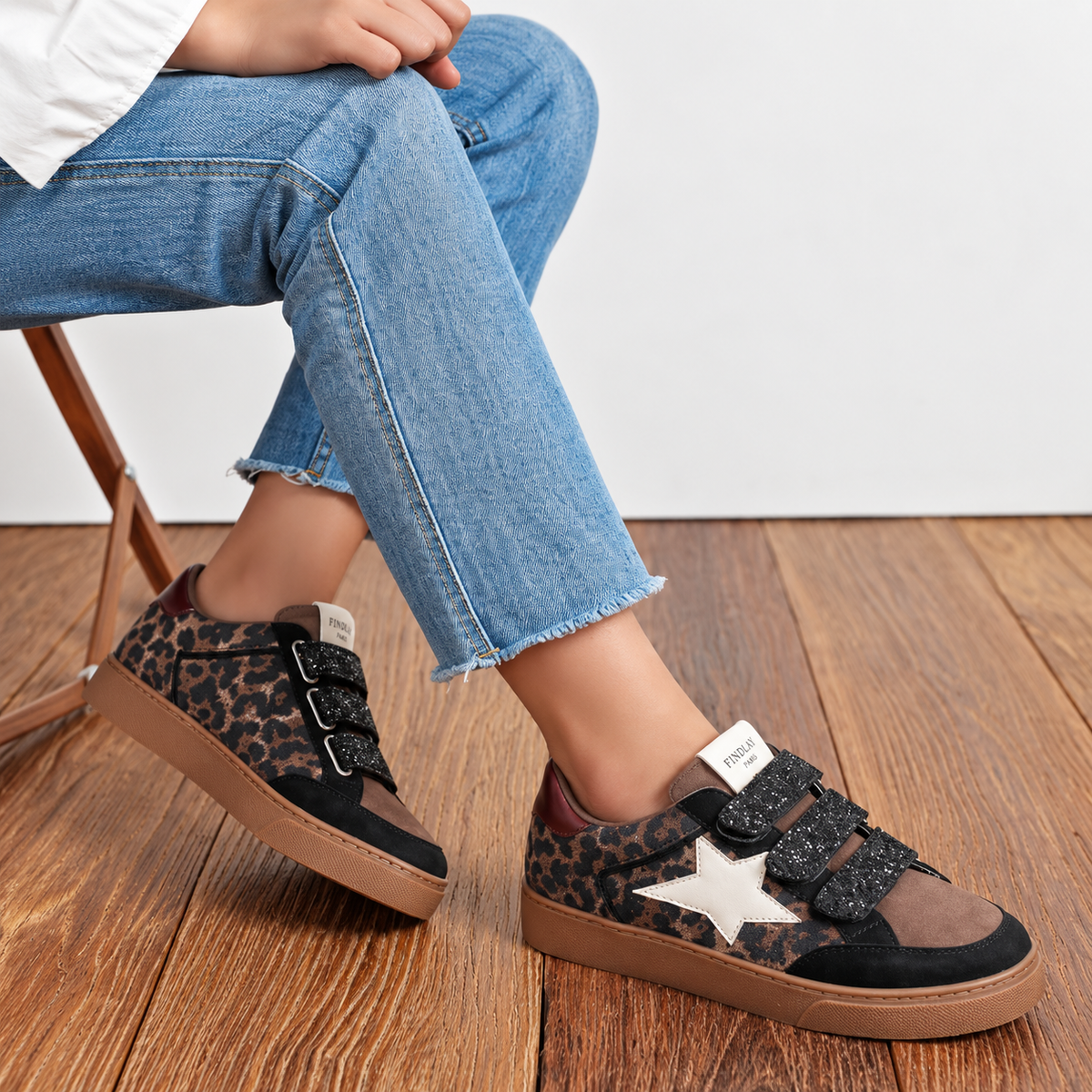 EDDIE — Baskets à scratchs glitter