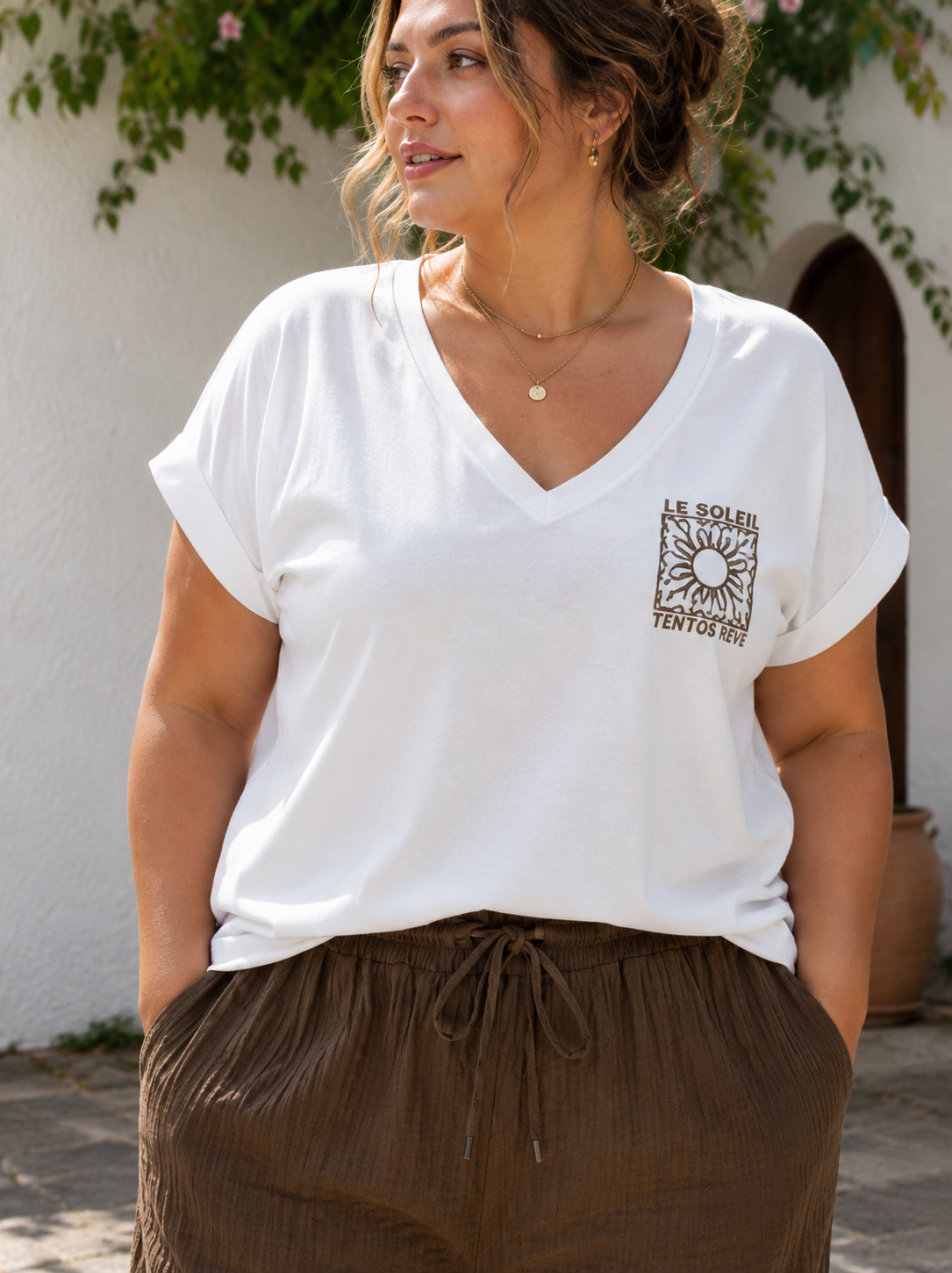 Pantalon Soline – Gaze de coton chocolat