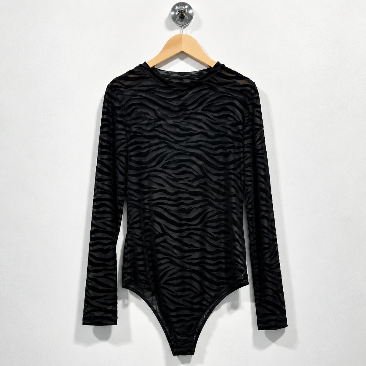 Body BIANCA – Tulle zébré effet velours