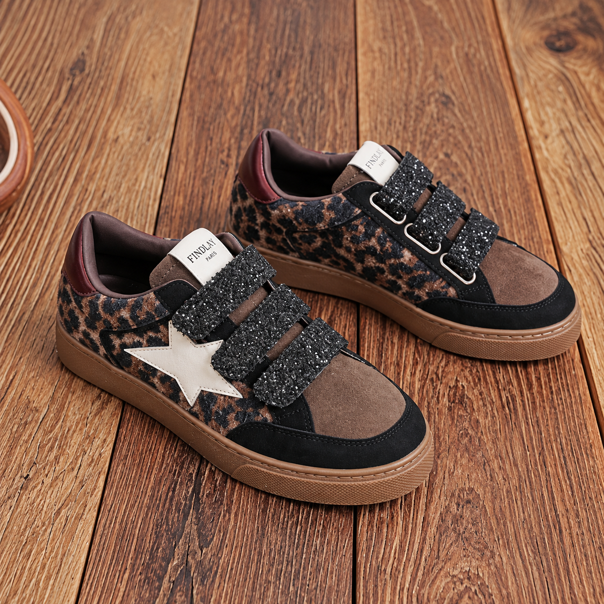 EDDIE — Baskets à scratchs glitter