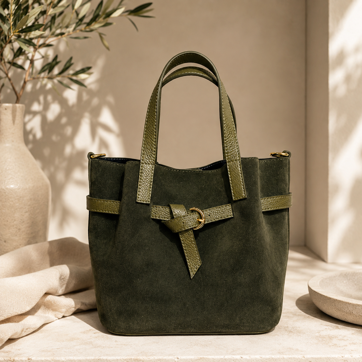 Sac SLOANE — Cabas en suédine & cuir