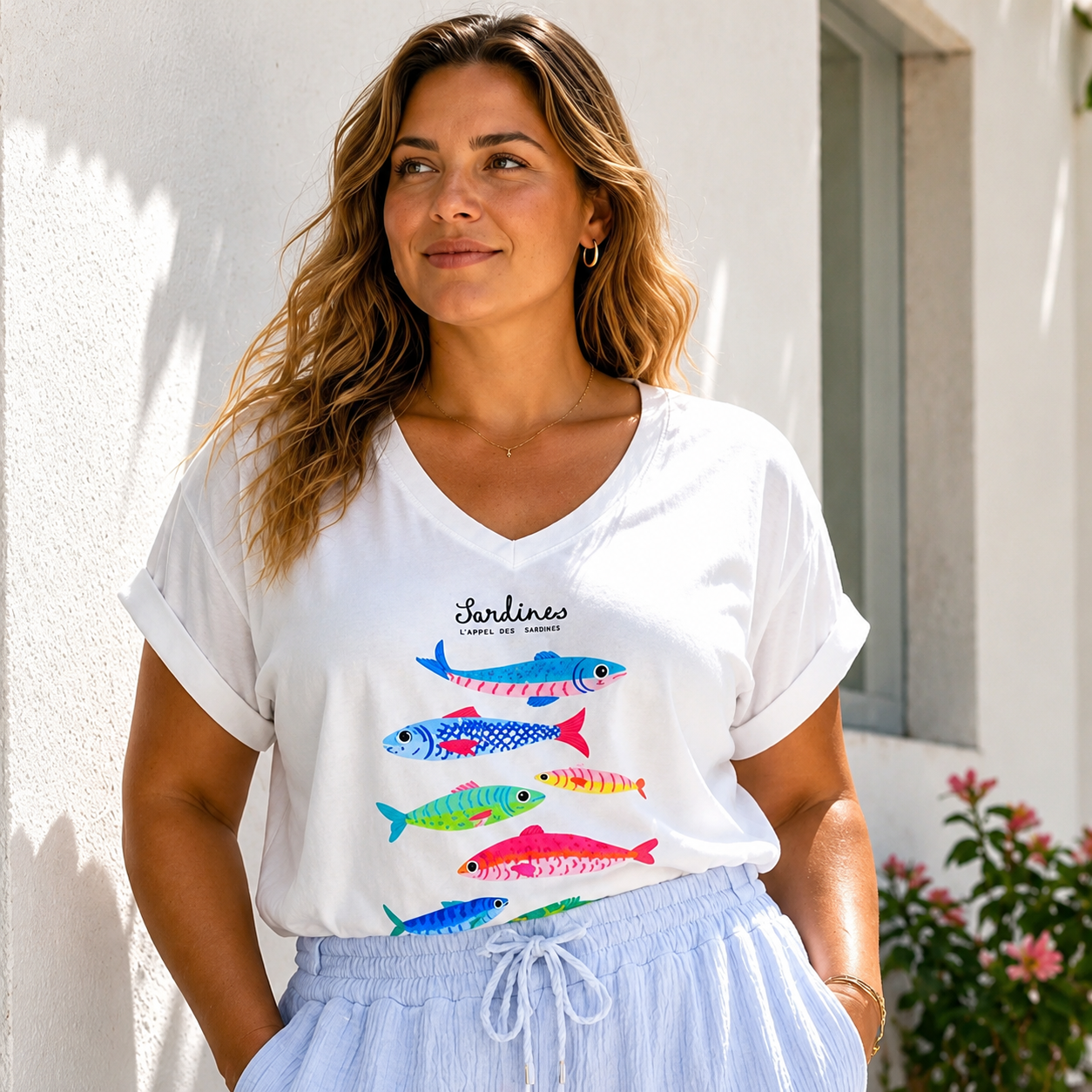 Marinella – T-shirt imprimé sardines