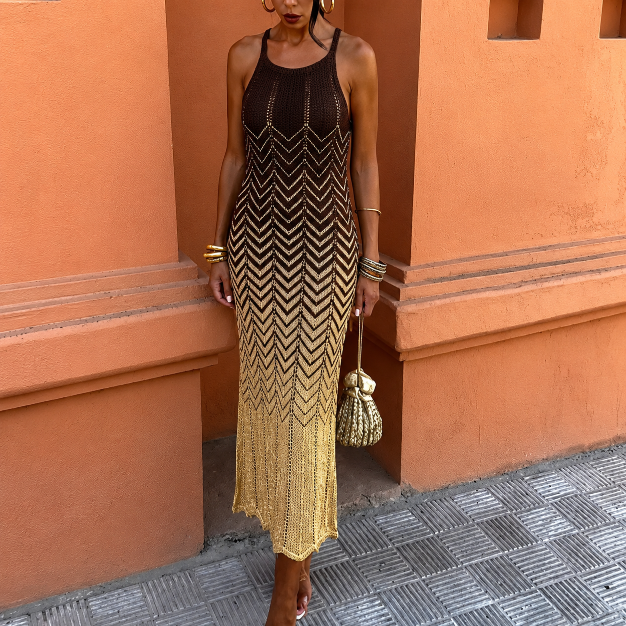 Robe Mélisande – Robe longue en maille lurex